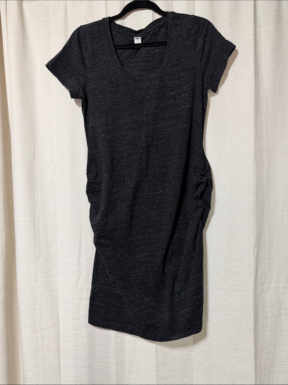 Old Navy Black Heather Short Sleeve Maternity Dress L